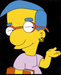 Milhouse looking sly